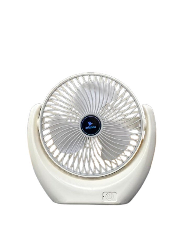 arizone MB-25 Desktop Air Circulator Fan – Portable Rechargeable Fan, 2000mAh Battery, Quiet Cooling for Home & Office - Image 1